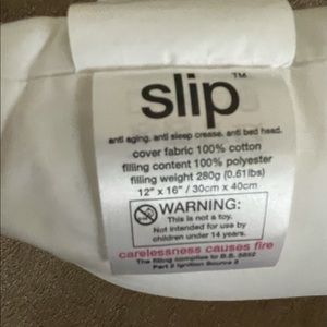 Slip silk pillowcase TRAVEL size pillow ONLY